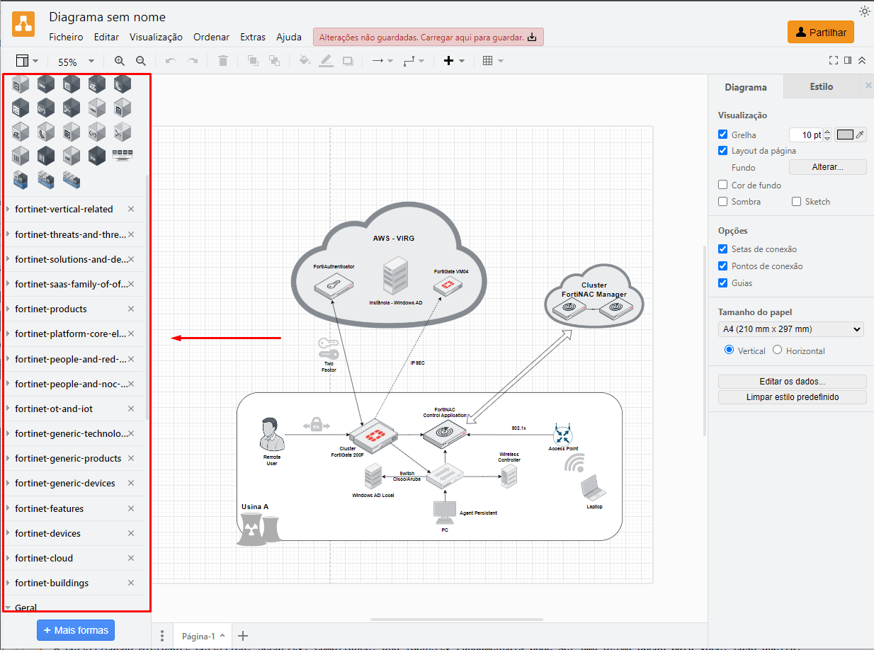 Drawio Fortinet elementos2 Blog Diário de Suporte - O Seu Guia de Conteúdo de Segurança e Redes