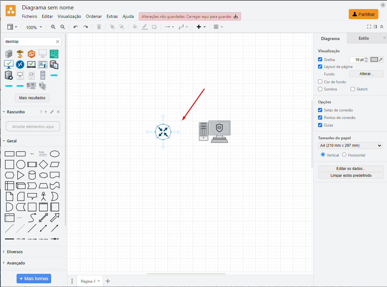 Drawio conexoes Blog Diário de Suporte - O Seu Guia de Conteúdo de Segurança e Redes