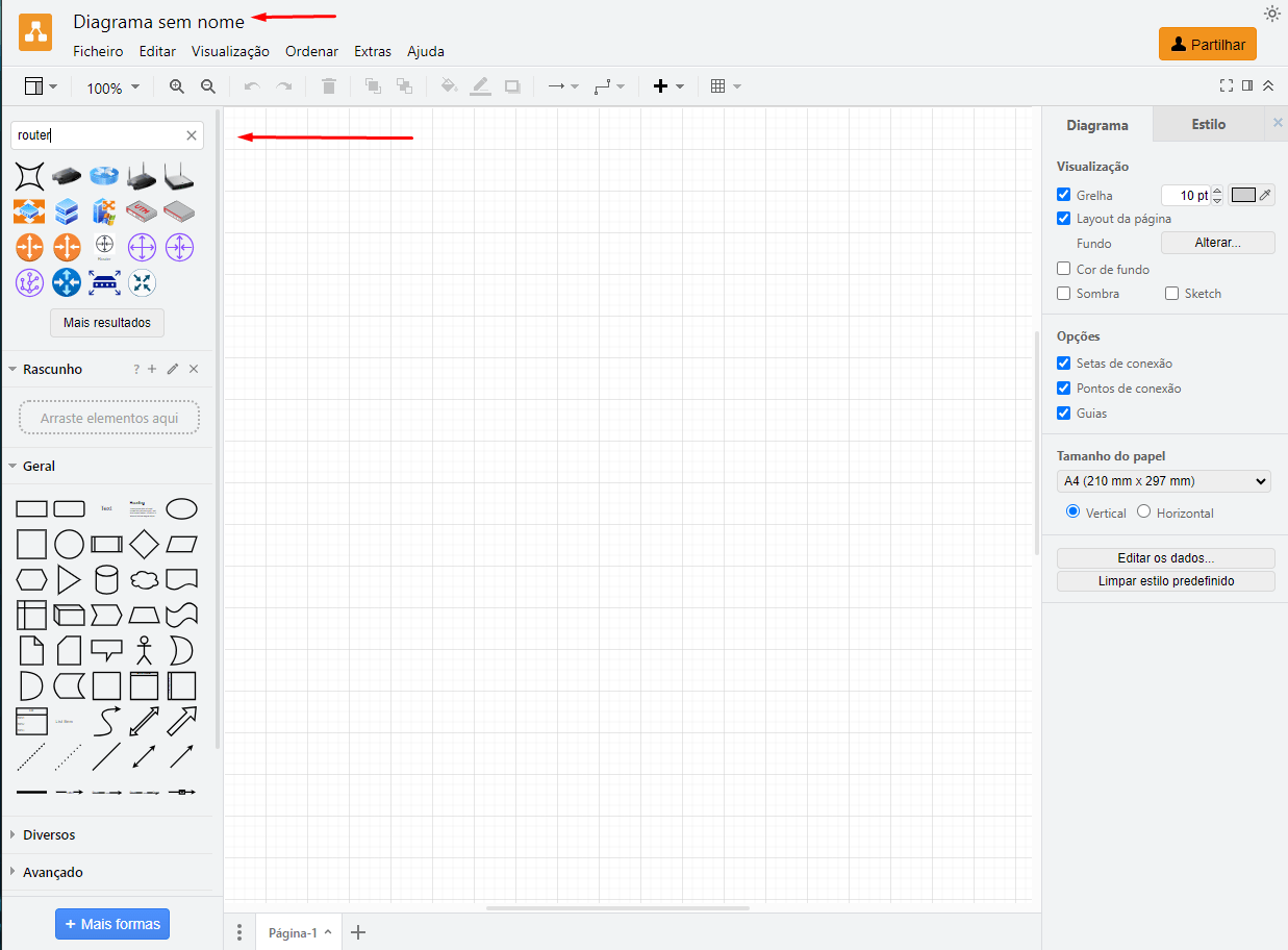 Drawio elementos Blog Diário de Suporte - O Seu Guia de Conteúdo de Segurança e Redes