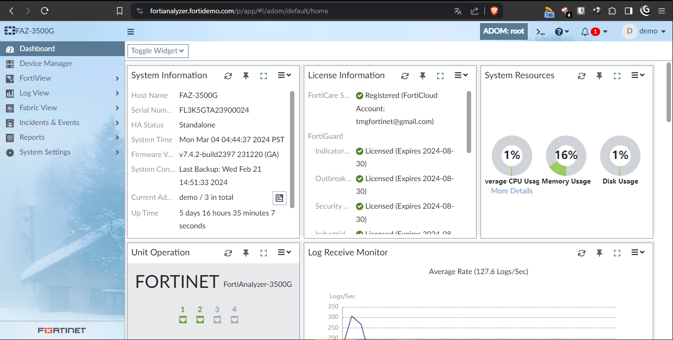 Acesso a Demonstração FortiAnalyzer - O Seu Guia de Conteúdo de Segurança e Redes