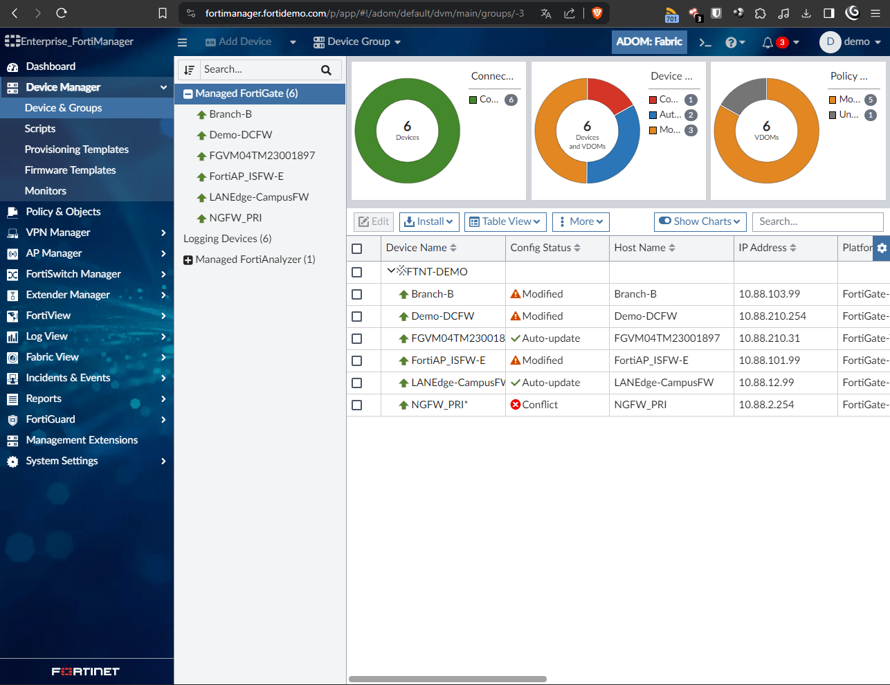 Acesso a Demonstração FortiManager - O Seu Guia de Conteúdo de Segurança e Redes