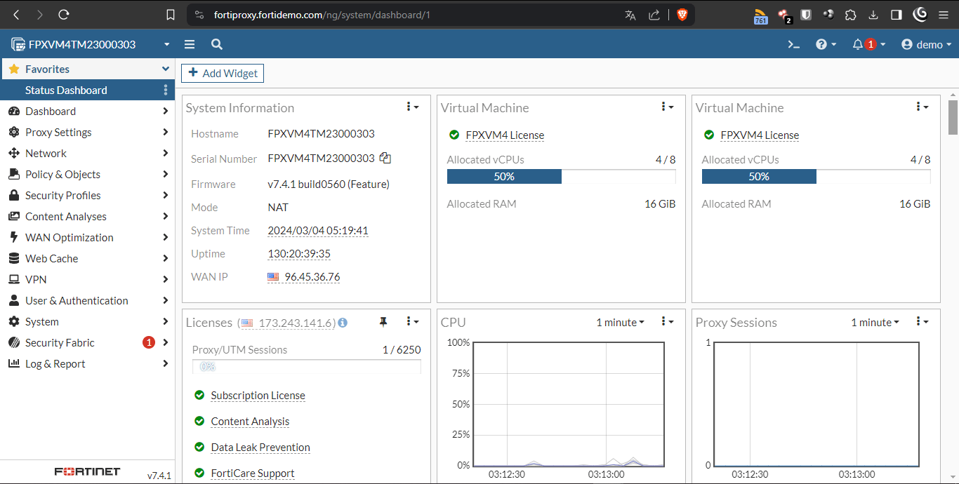 Acesso a Demonstração FortiProxy - O Seu Guia de Conteúdo de Segurança e Redes