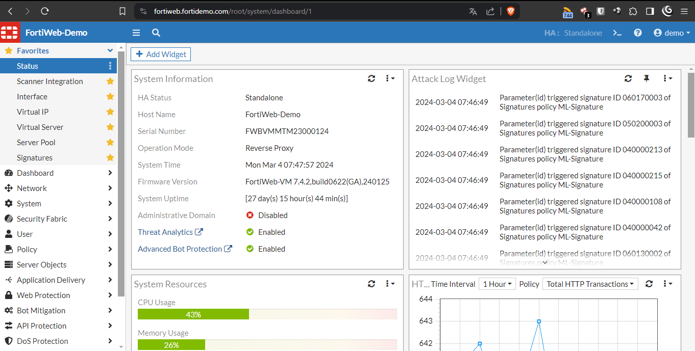 Acesso a Demonstração FortiWeb - O Seu Guia de Conteúdo de Segurança e Redes