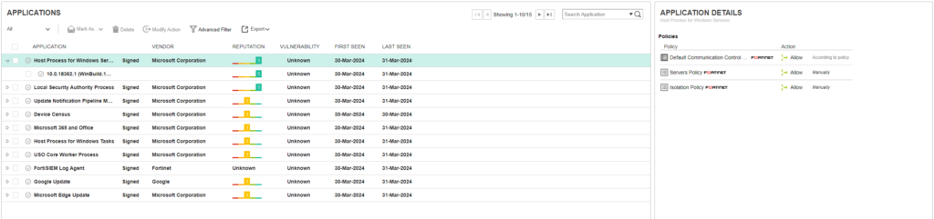 FortiEDR Central Manager - Communication Control - Blog Diário de Suporte