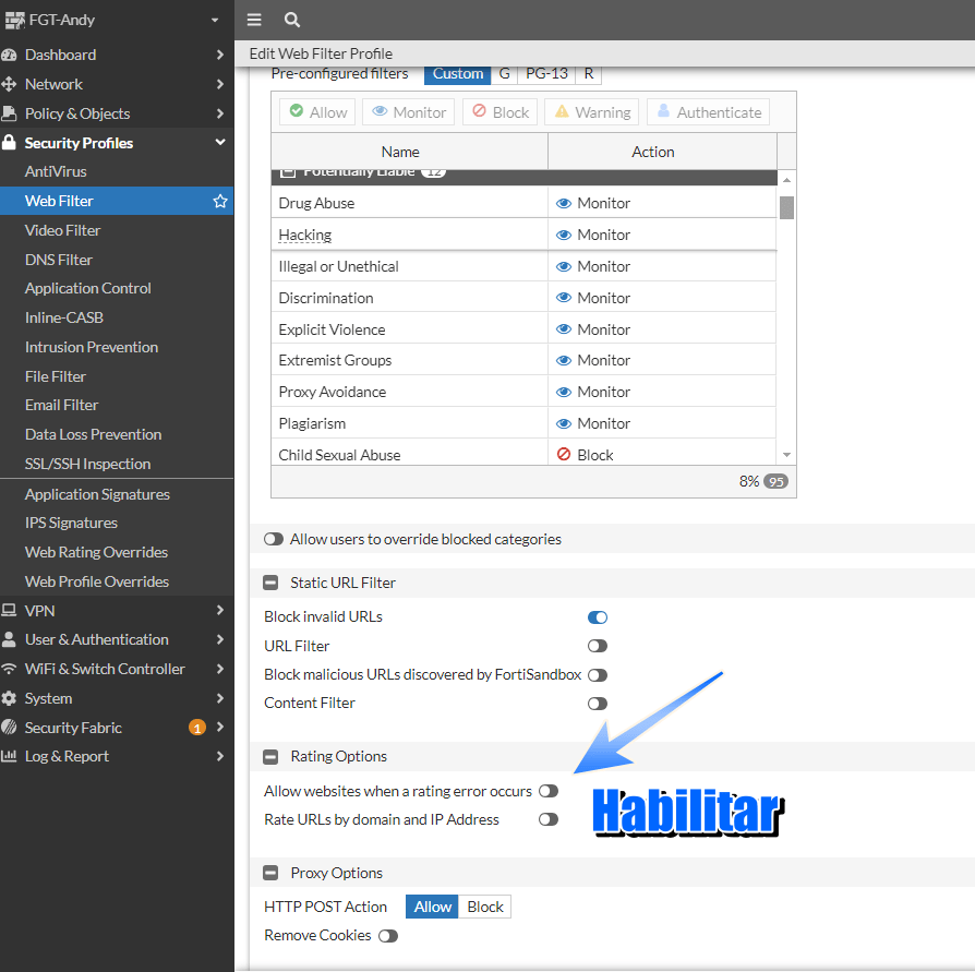 FortiGate License Expired Allow Web rating - Blog Diario de Suporte